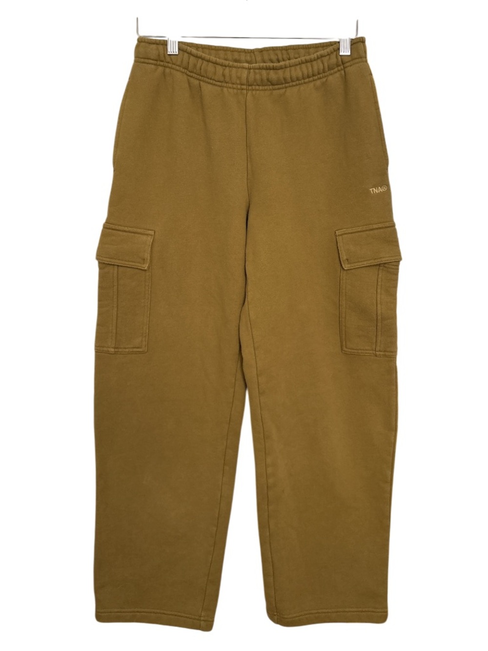 TNA Aritzia Sweatfleece Cozy Cargo Pants Khaki Olive Sz Small